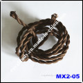 Gray 3-Conductor Fabric Textile Cable for Vintage Lighting (MX2-05)